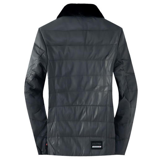 【真皮羽绒】大依优型大码皮衣潮款加肥加大绵羊皮白鸭绒真皮外套休闲简约大号皮夹克真皮皮草 商品图4