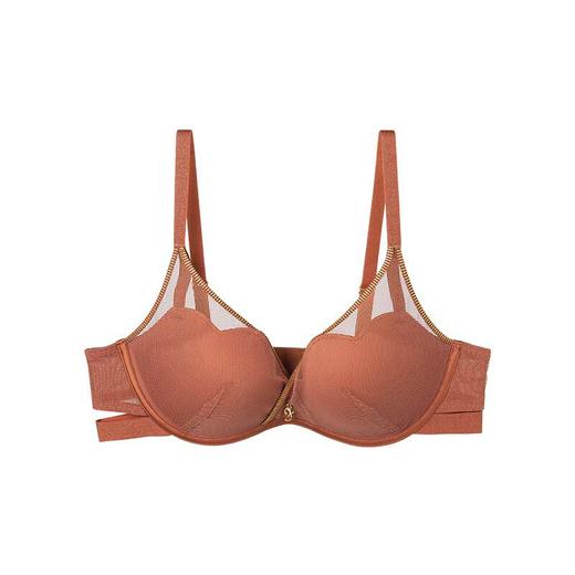 芬狄诗网纱厚杯小胸上托聚拢无钢圈文胸FB00276 商品图2