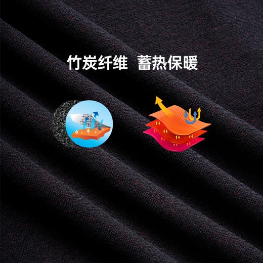 UTO 悠途男女户外功能保暖紧身内衣套装透气排汗竹炭纤维红外升温 商品图2