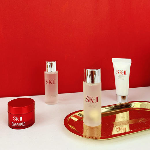 【专柜小样套装】SK-II sk2神仙水面霜晶莹露 洁面 洗面奶 面霜四件套礼盒装 商品图9