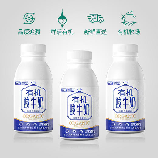 圣牧塞茵苏有机酸牛奶 原味沙棘风味低温酸奶组合240g*7瓶 商品图4
