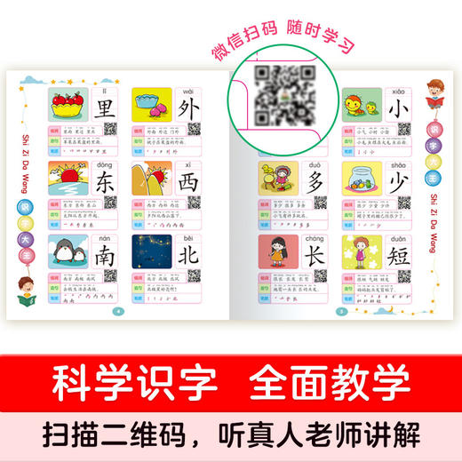 识字大王 学前1400余字 儿童看图识字书幼儿认字幼儿园宝宝启蒙用书学汉字绘本拼音学习卡小孩神器图形卡片中班书籍认识1000字安静 商品图1