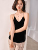 剩S/M 米思阳2024秋装新款小性感V领吊带衫修身内搭无袖丝绒背心女0226 商品缩略图2