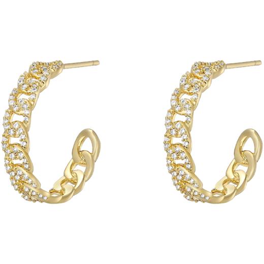 ZEGL链条C型耳环女2021年新款潮耳钉ins风复古925银针秋冬耳饰品 商品图7