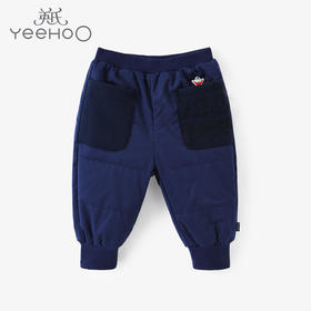英氏-童衣类（冬）E1英梭长裤深海滨蓝100CM