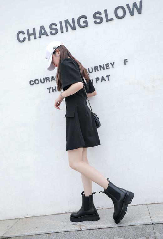 lfgj jeans BK309超轻厚底里外全皮烟管靴 商品图2