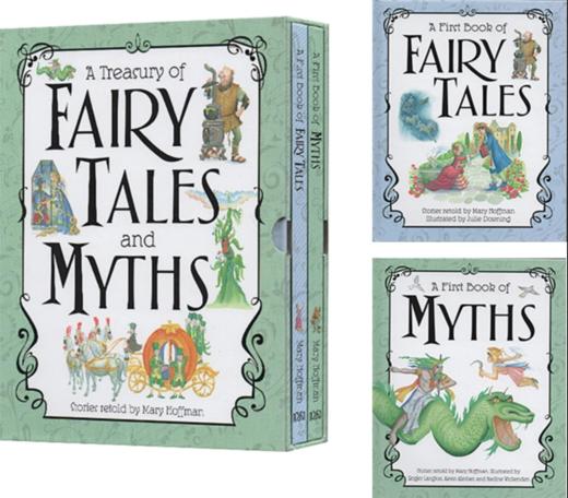 【3-12岁】A Treasury of Fairy Tales and Myths 2册礼盒装 精书装 DK儿童神话童话彩绘版图画故事书 商品图0