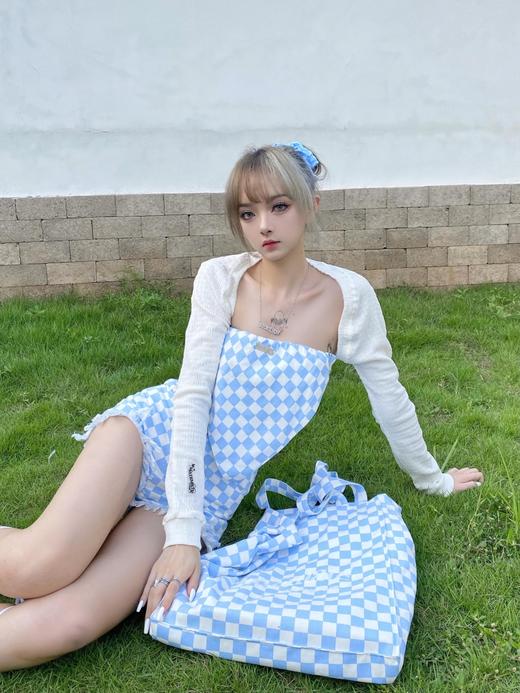 MATEMATE原创奶白罩衫坎肩半截薄款百搭外套甜美上衣 商品图2