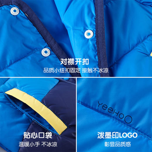英氏-童衣类（冬）E1英羽短外套电光蓝80CM 商品图1