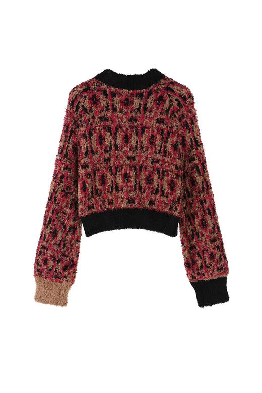 环保绿茸长毛套头毛衫 商品图1