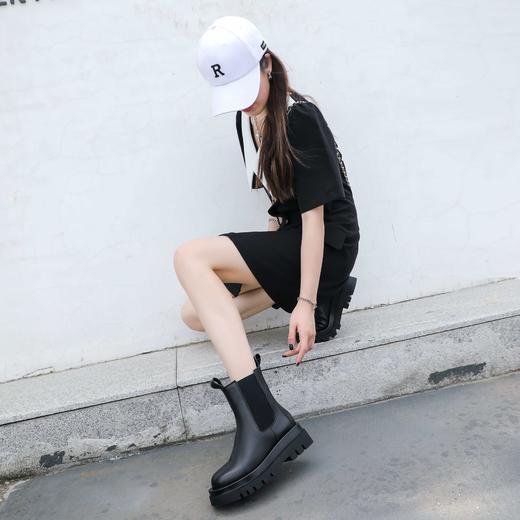 lfgj jeans BK309超轻厚底里外全皮烟管靴 商品图1