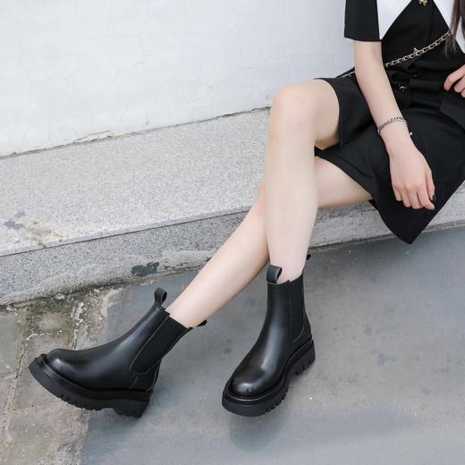 lfgj jeans BK309超轻厚底里外全皮烟管靴 商品图3