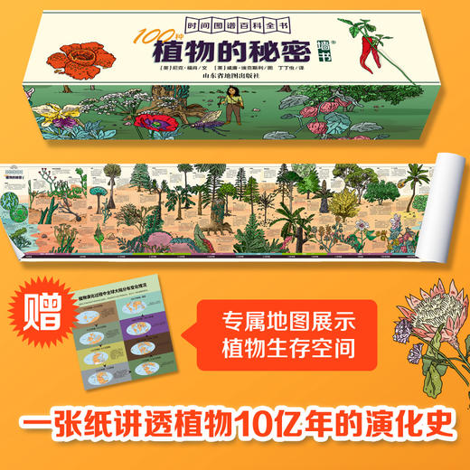 100种秘密系列墙书（全4册）5岁+ 1.8m思维导图长卷 一张纸讲透10亿年生物演化史 商品图7