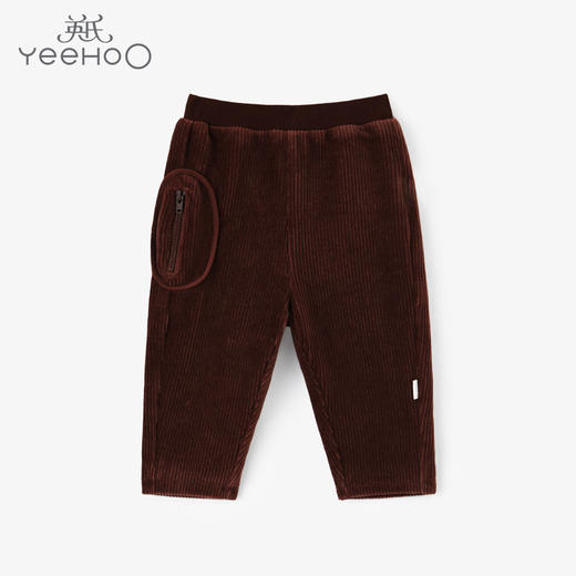 英氏秋冬男童灯芯绒长裤宝宝休闲裤双层保暖裤子YRKCJ41198A秋冬新品 商品图0