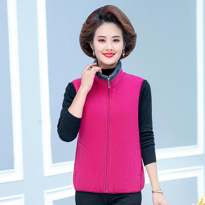 NP-656722078395 2021年新款加绒加厚马甲妈妈装摇粒绒洋气保暖坎肩外套 商品图2