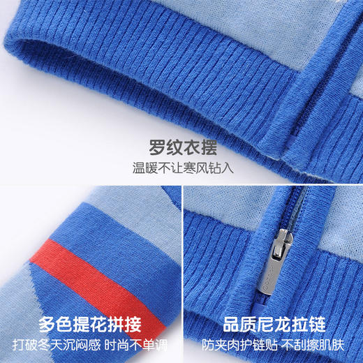 英氏-童衣类（冬）E1英毛短帽外套粉末蓝100CM 商品图2