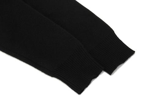 黑色拉链不对称毛衣 商品图3