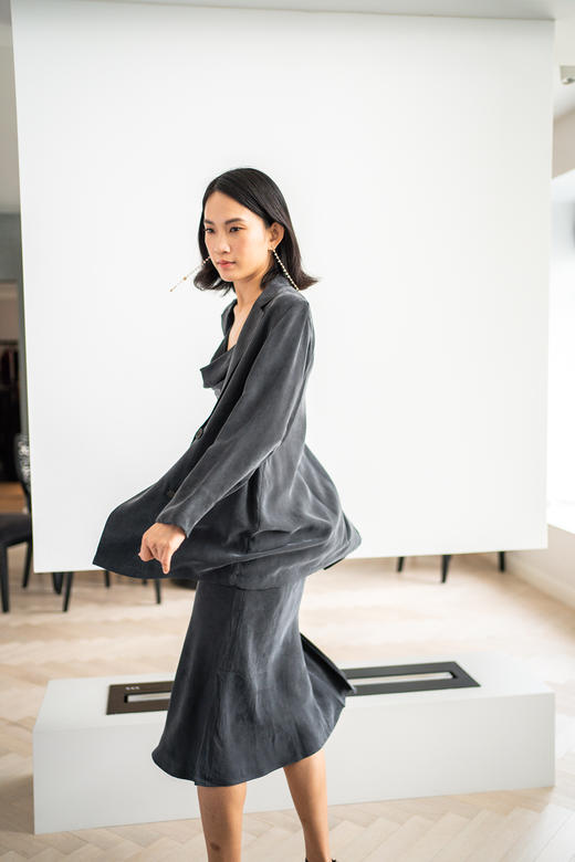 CG｜Soft washed Cowls Front Slipdress [铜氨丝荡领连衣裙] 商品图7