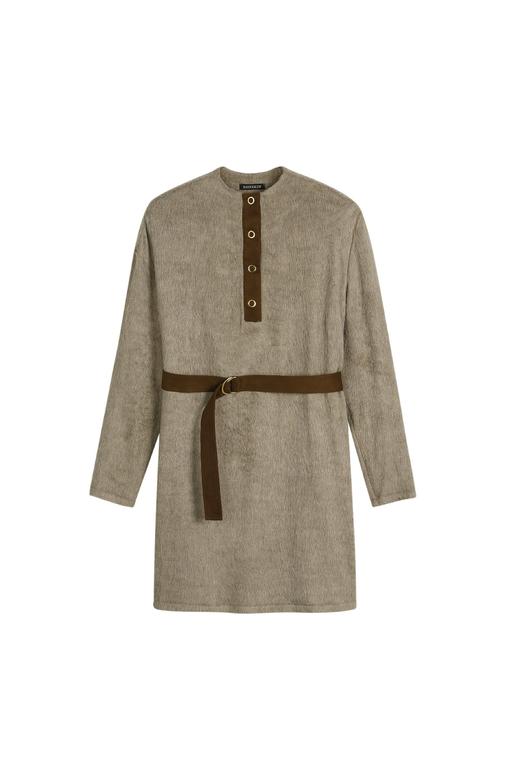 毛毛拼接连衣裙 商品图0