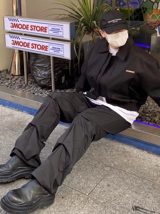 THE AIER 21AW 新品秋冬短款垫肩夹克外套男简约常规立领宽松两色 商品图3