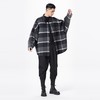 PINLI品立冬季新款宽松男装格子翻领绵羊毛双面呢大衣外套潮 商品缩略图2