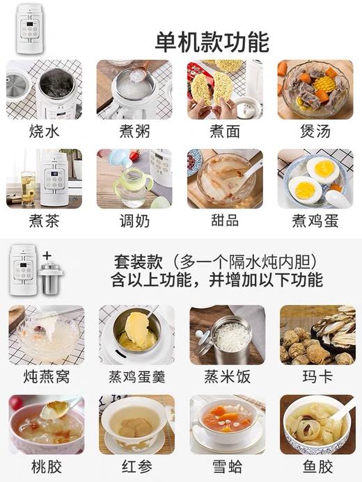 migoo咪咕便携式煮粥多功能保温烧水杯（+隔水炖款） 商品图4