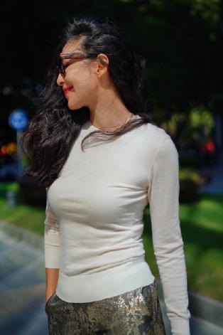 CG｜Round Neck Lightweight Sweater [羊绒薄款圆领针织打底衫] 商品图1