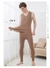 竹纤维男士桑蚕丝发热纤维保暖背心1615 商品缩略图1