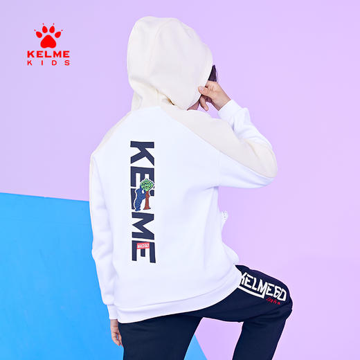 kelme卡尔美 正品男童加绒加厚外套秋冬新款童装儿童连帽上衣 商品图2