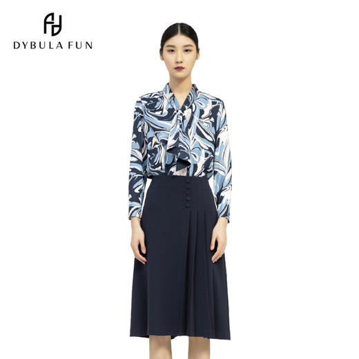 戴布拉芬蓝花衬衫L24D125 商品图0