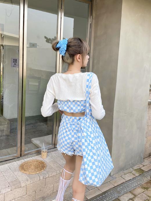 MATEMATE原创奶白罩衫坎肩半截薄款百搭外套甜美上衣 商品图1