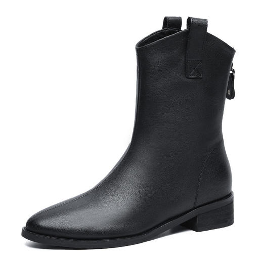 潮ins酷英伦风，尖头瘦切尔西马丁靴气质头层牛皮靴ZM-MN1818 商品图4