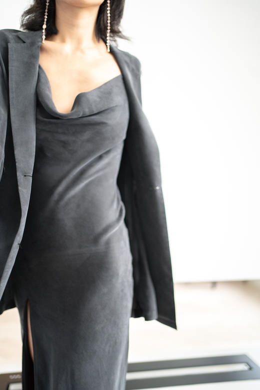 CG｜Soft washed Cowls Front Slipdress [铜氨丝荡领连衣裙] 商品图9