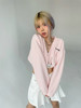 复活款MATEMATE原创奶粉色少女毛毛可拆卸蝴蝶链条短外套 商品缩略图1
