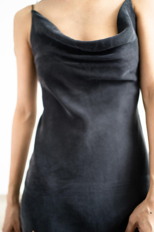CG｜Soft washed Cowls Front Slipdress [铜氨丝荡领连衣裙] 商品图2