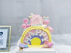 彩虹糖果梦幻翻糖蛋糕