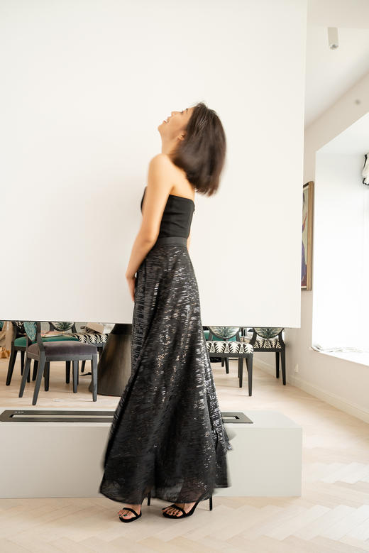 CG｜Light Sequin Slim Maxi Skirt [轻薄亮片半裙] 商品图2