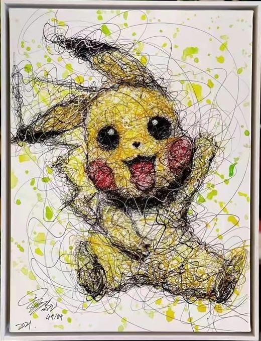 线条皮卡丘--丁文尧 商品图0