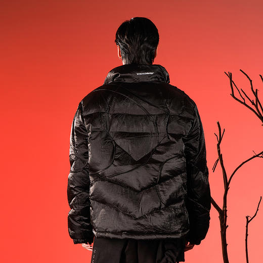 WHISTLEHUNTER(WSTHT)多缝线设计感立领宽松外套白鸭绒保暖羽绒服 商品图2