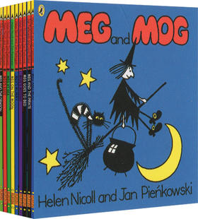 女巫麦格和小猫莫格 9册附CD Meg and Mog Collection 趣味儿童绘本