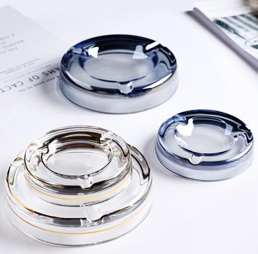 创意欧式高颜值水晶玻璃烟灰缸  家用烟碟个性客厅办公室雪茄烟缸 商品图2