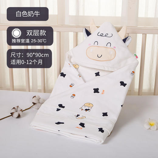 【360°包裹 宝宝安睡妈妈不累】比多乐婴儿包被春夏秋季纯棉小被子牛年宝宝产房抱被初生襁褓包巾 商品图8