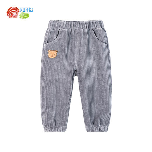 贝贝怡新款男童春秋宝宝保暖天鹅绒裤子休闲长裤213K2230
 商品图7
