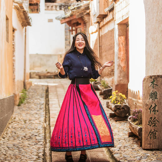 【林栖设计小店】【现货】马面裙系列绣花复古汉服改良半身裙子长裙1913154 商品图0