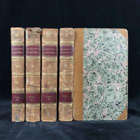 1801年 伊拉斯谟斯·达尔文《动物学》（全4卷）11页版画插图 真皮精装大32开