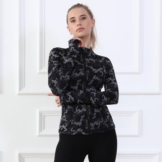 《双12 第二件半价》HaWaTa哈瓦塔运动瑜伽上衣外套新款秋冬款女拉链开衫长袖外套 商品图3