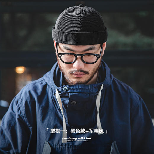 工装优选复古灯芯绒雅痞瓜皮帽地主帽无沿无檐水手帽冷帽子男春季 商品图2