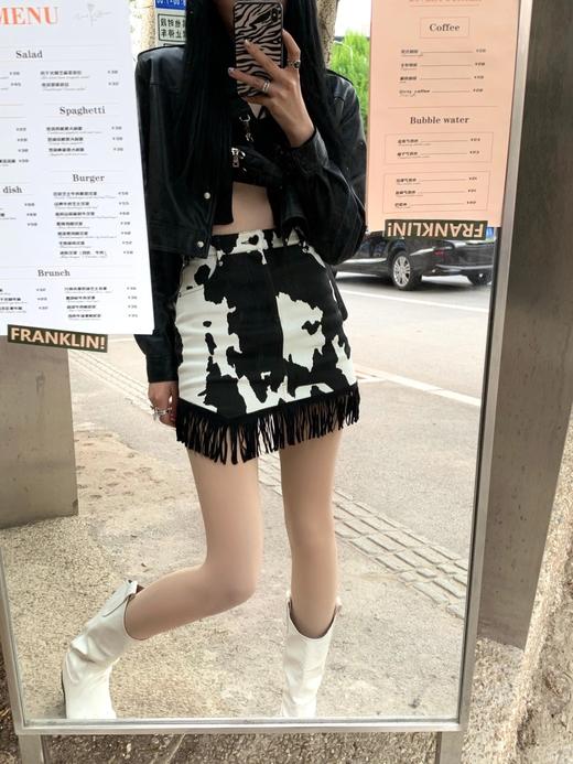 MATEMATE原创超奶奶牛流苏半身裙 商品图0