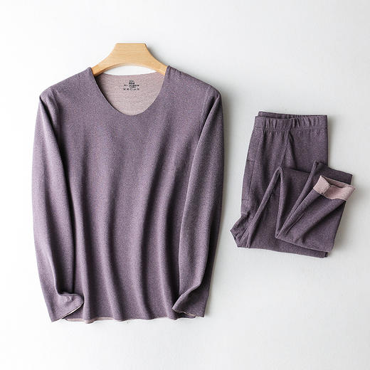 【37度恒温锁热】缎彩德绒系列 AB面磨毛 保暖内衣 5秒速热 排湿透气 高弹又保暖 无痕修身 不臃肿！ 商品图11