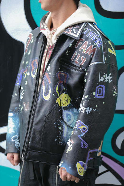 W142674210灵魂趣味涂鸦酷帅个性PU羽绒服 商品图2